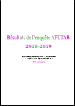 Résultats de l'enquête AFUTAB 2018-2019