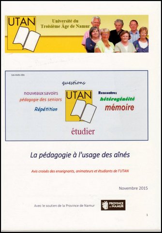 Couverture du livre La pédagogie à l'usage des aînés.